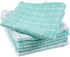 DII Aqua Basic Terry Collection Windowpane Dishcloth Set, 12x12, 6 Piece