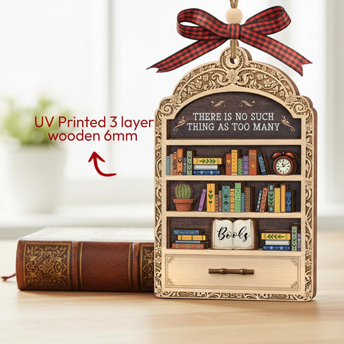 Book Lovers Gifts for Women, Valentines Day Gifts for Teacher, Librarian, Reader, Bookworm, Book Ornament Faux Stained