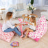 Aubliss Stuffed Animal Storage Bean Bag Chair Cover, 50"x 35" Extra Large for Kids & Adults, Premium Cotton Canvas