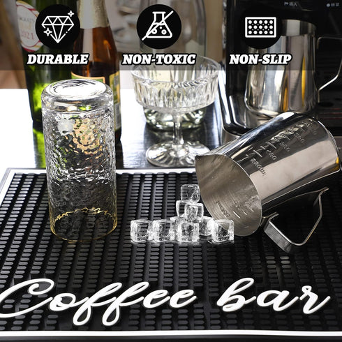 Stylish Bar Mats for Countertop, 18 x 12 Inches Service Bar Mat for Kitchen Counter and Dish Drying