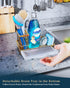 Consumest Sink Caddy, Kitchen Sponge Holder + Dish Brush Holder, Stainless Steel Rustproof Sink Organizer - Gold