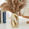 OTARTU Cream White Ceramic Vase for Flowers, Gold Flower Vase Modern Home Decor,