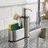 CHBKT 12 oz Countertop, Kitchen Soap Dispenser with Sponge Holder, Dish Soap Dispenser for Kitchen Sink Stainless Steel