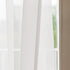 Aquazolax White Sheer Rod Pocket Curtains, 72" Long, Light Filtering Voile, 1 Panel, 25" Wide, Tieback Included