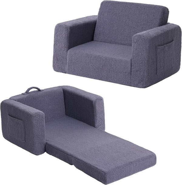 Tiita Kids Sofa, 2-in-1 Kid Chairs, Convertible Children Couch to Lounger, Flip