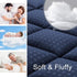 HYLEORY Twin Mattress Pad, Quilted Fitted Protector with Cooling Pillow Top, Breathable Soft Topper with 8-21" Deep