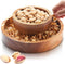 Tioncy Pistachio Snack Bowl with Shell Storage Magnetic Hold Wood Double Layer