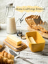 Covered Butter Dish with Lid, Large Yellow Butter Holder for Countertop, Airtight Seal Container for East West Coast