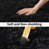 Soft Runner Rugs for Bedroom Hallways - 2x6 Black Fluffy Shag Throw Area Rug Non-Slip for Bedside Dorm Living Room