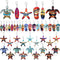 Bucherry 36 Pcs Beach Summer Party Favors, Wooden Surfboard Keychain Gifts for Hawaiian Luau