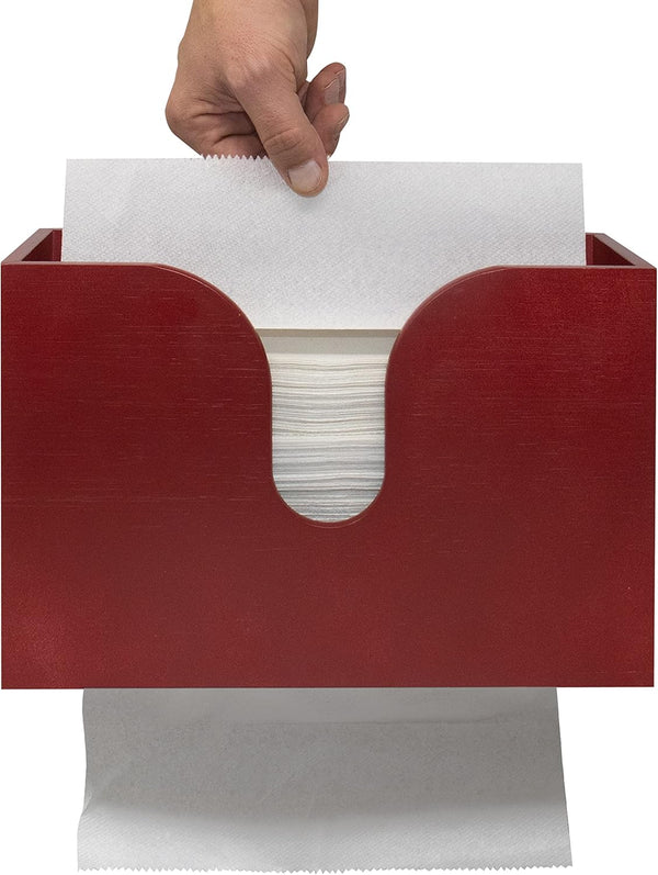 Bamboo Paper Towel Dispenser, Paper Towel Holder Wall Mount & Countertop for