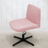 LiveGo Armless Chair Slipcover - Knitted Jacquard Cover for Modern Vanity Chair, Wide Seat Computer Task Chair (Pink)