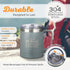 Christian Art Gifts Stainless Steel Double Wall Vacuum Insulated Camp Style Travel Mug 11 oz Gray with Lid and Handle