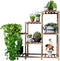 NIREUS Plant Stand Indoor and Outdoor,Wooden Plant Stand Multi Terrace Living Room Corner