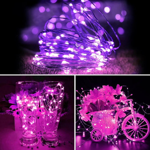 12 Pack 7Ft 20 3 ZGWJ Battery Powered Fairy Lights, Mixed Colors Mini LED Silver Wires, Modes for DIY, Party, Wedding