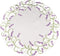 Linens, Art and Things Embroidered Purple Lavender Lilac on Ivory Large Doily, 24 Inch Round