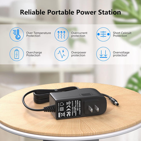 VHBW Vacuum Cleaner Charger for INSE N5S, N5, N6, N6S, V70, N6-1, N6-2 AC Power Cord Adapter for Wowgo S108
