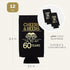 Cheers to 60 Years Can Coolers, Set of 12 - Black and Gold 60th Birthday Party Favors and Decorations for Men and Women