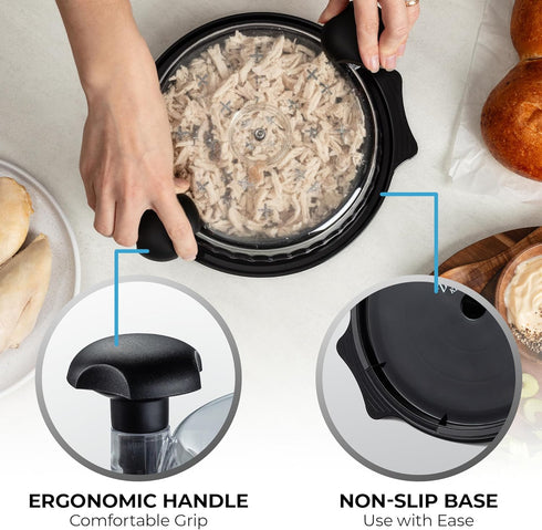 Zulay Kitchen 10.8 Inch Chicken Shredder Tool Twist Large with Anti-Slip Base - Shreds in Seconds, Easy to Use