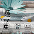 Set 2 Giwawa Daisy Floral Hand Towels Rustic Wood Face Tea Towels of Absorbent Soft Microfiber Dish Wash Cloth