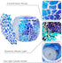 Scented Candle Holder, Handmade Mosaic Glass Tea Light Holder for Aromatherapy & Party Décor (Blue)