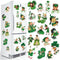 Whaline 16Pcs St. Patrick's Day Retro Refrigerator Magnets, Green Shamrock Decorative Fridge Stickers