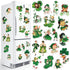 Whaline 16Pcs St. Patrick's Day Retro Refrigerator Magnets, Green Shamrock Decorative Fridge Stickers