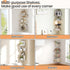 4 Pack 10 upsimples Acrylic Corner Floating Shelves, in Clear Hanging Shelves with Cable Management Design, Wall