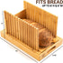 Bread Slicer for Homemade Bread - Bambuesi Upgraded Adjustable Bamboo Bread Cutter Board, Foldable Slicing Guide