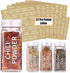 SWOMMOLY 48 713 Set. 48 4OZ, Glass Spice Jars with Spice Labels, Chalk Marker and Funnel Complete Square Glass Jars