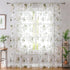 BROSHAN Pink Floral Sheer Curtains 78 Inches Long - Pretty Flower Print Bedroom Curtain Sheers, 2 Panels Set