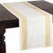 Saro Lifestyle Striped Design Cotton Table Runner, 16"x72", Yellow Color