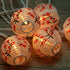 YULETIME Plum Blossom Lantern String Lights, 10 Count Nylon Lantern on 7.6' White Wire, UL Listed