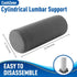 Lumbar Roll Support Pillow for Office Chair, Car, Gaming Chair, Memory Foam Back Cushion with Washable Cover for Relieving Back Pain & Improving Posture,Grey by CushZone