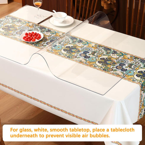 12 36 Inch Countertop X Clear Plastic Desk Pad Office Desk Blotter Dining Table Protector Tablecloth Mat Wooden
