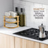 3 Countertop 10 10 9.5 Inch, Counter, Plate Organizer for Cabinet - Tier Bamboo Corner Shelf Cabinet Organizer