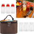 Portable Travel Spice Containers, Multi Spice Jars Storage with Lids for Camping, BBQ, Backpacking with 6 Seasoning
