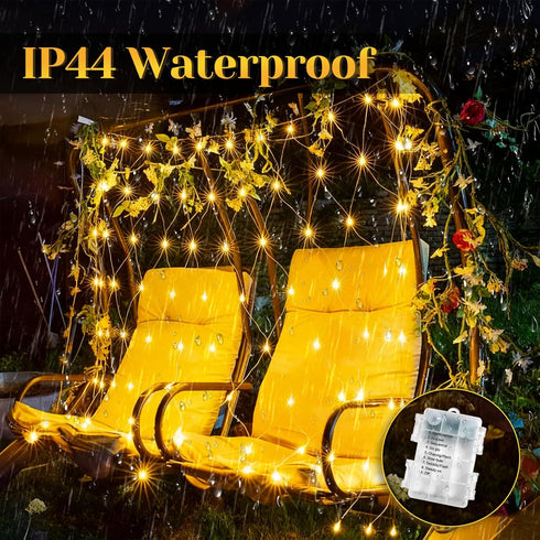 Flechllary 200 67Ft Outdoor,8 LED Fairy Lights Battery Operated with RemoteWaterproof String Lights for Indoor & Modes