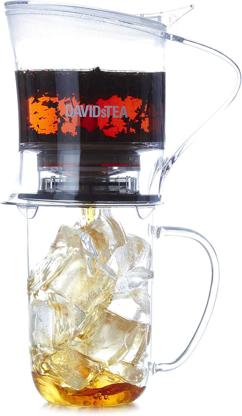 16oz DAVIDsTEA BottomDispensing Tea Steeper with Fine Nylon Infuser BPAFree Tritan, DripFree Loose Leaf Tea Maker (Hot