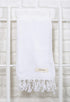 Bersuse 100% Cotton Ventura Premium Turkish Towel - Soft, Absorbent, Quick-Dry Bath & Beach Towel - 37x70 Inches, White