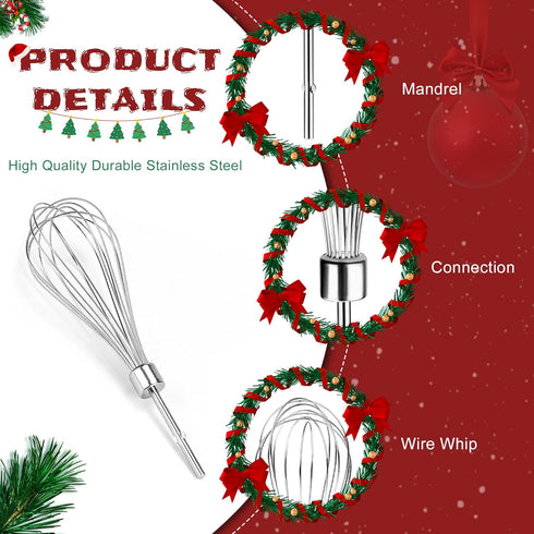 Sikawai Stainless Steel Egg Beater/Whisk Attachment for Hand Mixer, Kitchen Mixer Accessories