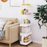 5 Buzowruil Rolling Storage Cart Tier Organizer Mobile Shelving Unit Storage Rolling Utility Cart with Wheels