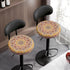 Lotusorchid 2 Boho Stool Covers Round, Mandala Flower Piece Bar Stool Cover Elastic Stool Cushion Cover, Washable Stool