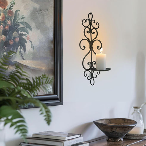 Set 2 (LY0017) Metal Wall Candle Sconce Holder of Hanging Wall Mounted Candle Sconces Holder, Wall Sconces Decor