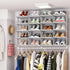 Closet Closet, HAIXIN Shoe Rack for - Stackable Shoe Organizer for Space-Saving Narrow Shoe Rack for Front Door