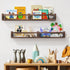 16.5 Inch Set 4, Fixwal Nursery Book Shelves, Nursery Shelves for Kids Rooms, Floating Shelves for Wall of Solid Wood