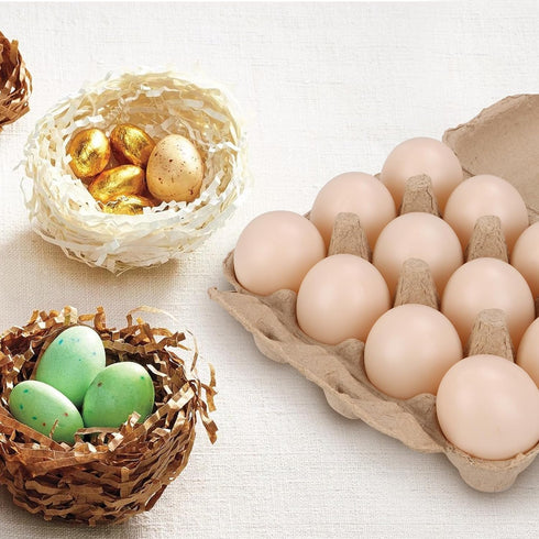 30 Pack 12 Count Vintage Egg Cartons - Natural Pulp, Holds Twelve Chicken Eggs, Sturdy Design Made from Recycled