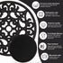 Studio Cornelia's 6 Decorative Heat Resistant Silicone Trivet Mats for Hot Pots and Dishes + 4 Coasters