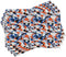 Ambesonne Set of 4 Mid Century Place Mats, Mosaic of Various Shapes and Colors, Washable Fabric, Blue Orange