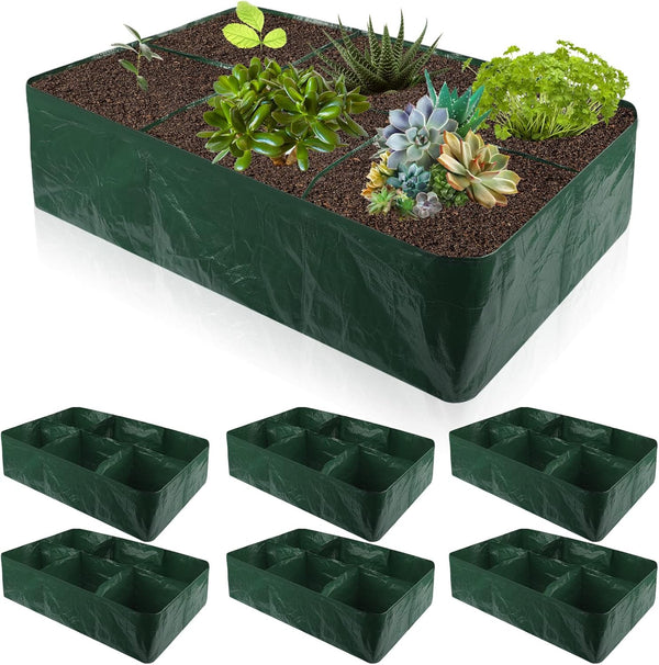 Gerrii 6 Pack 35 Gallon Fabric Raised Garden Beds Rectangle Garden Planting